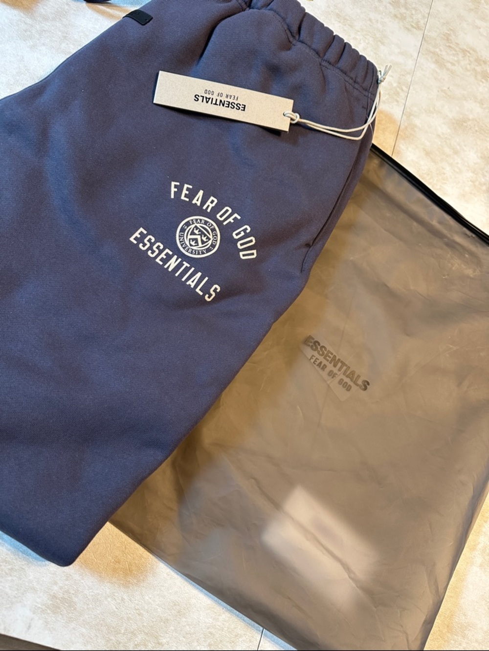 Fear of God Essentials Navy Blue Sweatpants Joggers